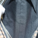 FENDI Pecan Canvas Hand Bag 2way Black Brown Auth mr1555-11