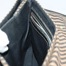 FENDI Pecan Canvas Hand Bag 2way Black Brown Auth mr1555-20