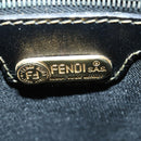 FENDI Pecan Canvas Hand Bag 2way Black Brown Auth mr1555-21