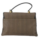 FENDI Pecan Canvas Hand Bag 2way Black Brown Auth mr1555-2