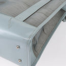 GUCCI mesh Hand Bag Nylon Light Blue Silver Auth mr1557-12