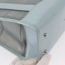 GUCCI mesh Hand Bag Nylon Light Blue Silver Auth mr1557-13