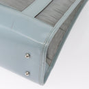 GUCCI mesh Hand Bag Nylon Light Blue Silver Auth mr1557-14