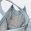 GUCCI mesh Hand Bag Nylon Light Blue Silver Auth mr1557-18