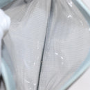 GUCCI mesh Hand Bag Nylon Light Blue Silver Auth mr1557-23