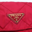 PRADA Quilted Chain Shoulder Bag Nylon Pink Gold Auth mr1558-18