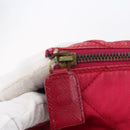 PRADA Quilted Chain Shoulder Bag Nylon Pink Gold Auth mr1558-10