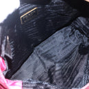 PRADA Quilted Chain Shoulder Bag Nylon Pink Gold Auth mr1558-11