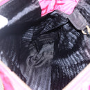 PRADA Quilted Chain Shoulder Bag Nylon Pink Gold Auth mr1558-22