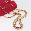 PRADA Quilted Chain Shoulder Bag Nylon Pink Gold Auth mr1558-7