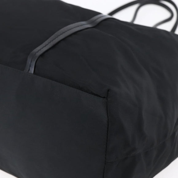 PRADA Hand Bag Nylon Black Silver Auth mr1559