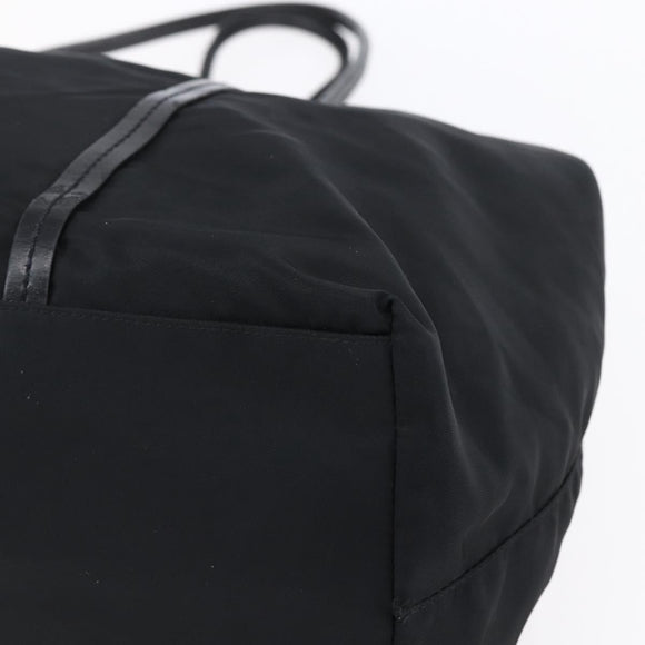 PRADA Hand Bag Nylon Black Silver Auth mr1559