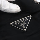PRADA Hand Bag Nylon Black Silver Auth mr1559-18