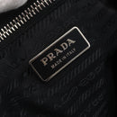 PRADA Hand Bag Nylon Black Silver Auth mr1559-19