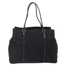 PRADA Hand Bag Nylon Black Silver Auth mr1559-2