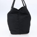PRADA Hand Bag Nylon Black Silver Auth mr1559-3