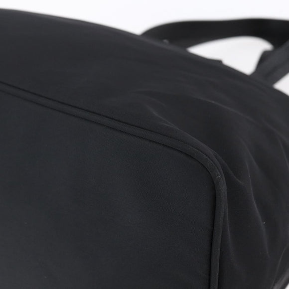 PRADA Hand Bag Nylon Black Silver Auth mr1560