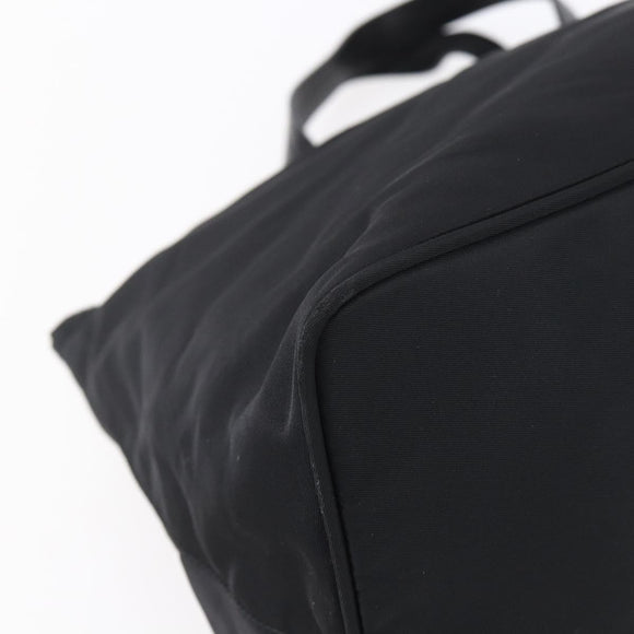PRADA Hand Bag Nylon Black Silver Auth mr1560