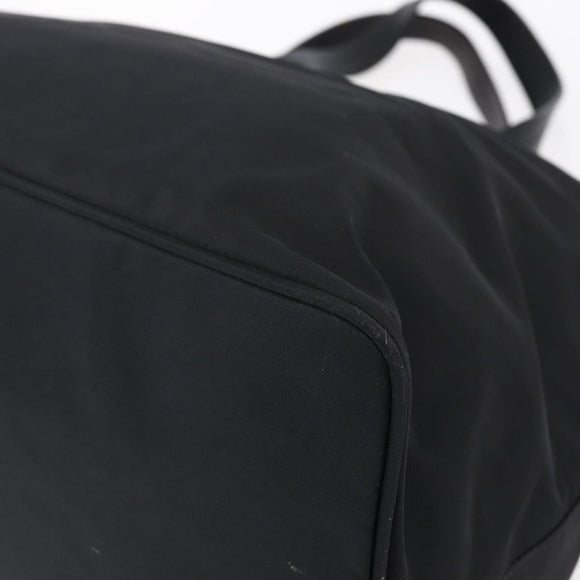 PRADA Hand Bag Nylon Black Silver Auth mr1560