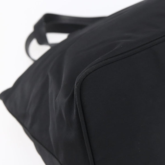 PRADA Hand Bag Nylon Black Silver Auth mr1560
