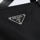 PRADA Hand Bag Nylon Black Silver Auth mr1560-17