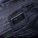 PRADA Hand Bag Nylon Black Silver Auth mr1560-18