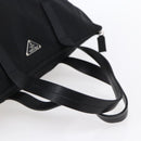 PRADA Hand Bag Nylon Black Silver Auth mr1560-7