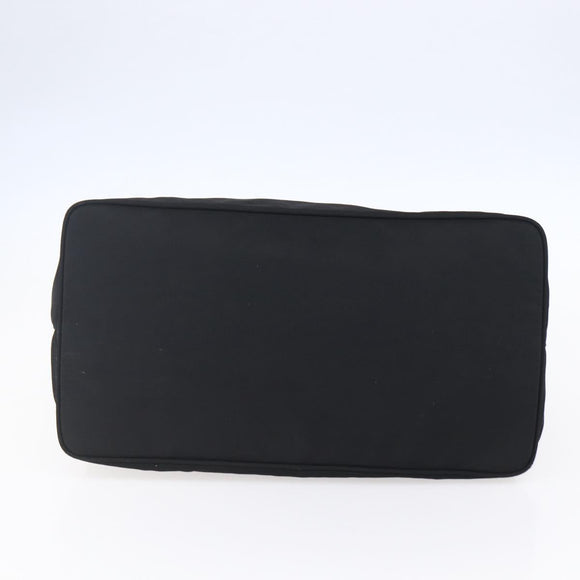 PRADA Hand Bag Nylon Black Silver Auth mr1560