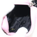 CHANEL Cambon Line Shoulder Bag Leather Pink Black CC Auth mr1562V-11