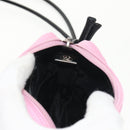 CHANEL Cambon Line Shoulder Bag Leather Pink Black CC Auth mr1562V-19