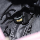 CHANEL Cambon Line Shoulder Bag Leather Pink Black CC Auth mr1562V-12