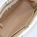 MCM Hand Bag Leather White Gold Auth mr1564-10