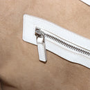 MCM Hand Bag Leather White Gold Auth mr1564-22