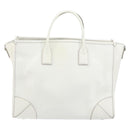 MCM Hand Bag Leather White Gold Auth mr1564-2