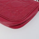 Christian Dior Canage Chain Shoulder Bag Lamb Skin Pink Silver Auth mr1565-16