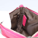 Christian Dior Canage Chain Shoulder Bag Lamb Skin Pink Silver Auth mr1565-20