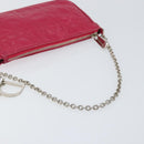Christian Dior Canage Chain Shoulder Bag Lamb Skin Pink Silver Auth mr1565-7