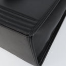 SAINT LAURENT Hand Bag Leather Black Gold Auth mr1566-8