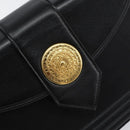 SAINT LAURENT Hand Bag Leather Black Gold Auth mr1566-19