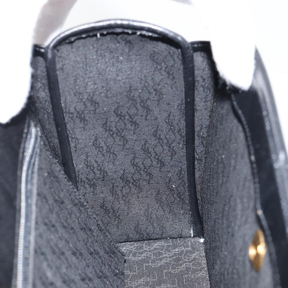 SAINT LAURENT Hand Bag Leather Black Gold Auth mr1566