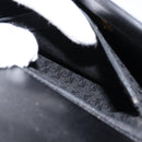 SAINT LAURENT Hand Bag Leather Black Gold Auth mr1566-23