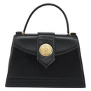 SAINT LAURENT Hand Bag Leather Black Gold Auth mr1566-13