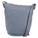 LOEWE Anagram Shoulder Bag Leather Blue Gold Auth mr1567-1