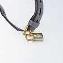 LOEWE Anagram Shoulder Bag Leather Blue Gold Auth mr1567-19