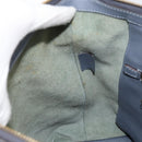 LOEWE Anagram Shoulder Bag Leather Blue Gold Auth mr1567-22