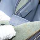 LOEWE Anagram Shoulder Bag Leather Blue Gold Auth mr1567-11