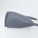 LOEWE Anagram Shoulder Bag Leather Blue Gold Auth mr1567-3