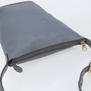 LOEWE Anagram Shoulder Bag Leather Blue Gold Auth mr1567-6