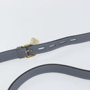 LOEWE Anagram Shoulder Bag Leather Blue Gold Auth mr1567-14