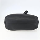 PRADA Hand Bag Leather 2way Black Gold Auth mr1569-5